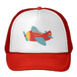 Colorful & Adorable Cartoon Aeroplane Trucker Hat