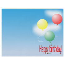 Colorful air balloons personalized flyer