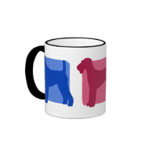 Colorful Airedale Terrier Silhouettes Mug