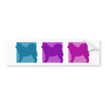 Colorful Alaskan Malamute Silhouettes Bumper Stickers