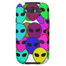 Colorful Aliens Galaxy S3 Cases