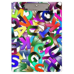 Colorful Alphabet Clipboards