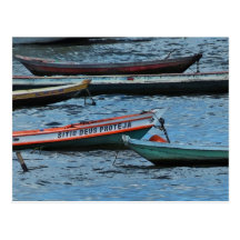 Colorful Amazon Boats Photo Postcard