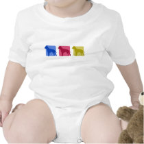 Colorful American Staffordshire Terrier Silhouette t-shirts