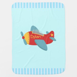 Colorful and Adorable Cartoon Aeroplane Stroller Blankets