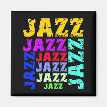 Colorful and cool jazz fridge magnets