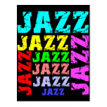 Colorful and cool jazz post cards