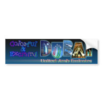 Colorful and Exciting Dubai Bumper Sticker