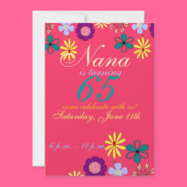 Colorful and festive 65th birthday Invitation invitations