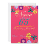 Colorful and festive 65th birthday Invitation