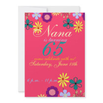 Colorful and festive 65th birthday Invitation