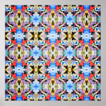 Colorful Angles Pattern posters