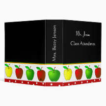 Colorful Apples Teacher's Binder