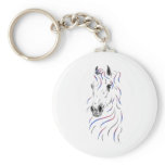 Colorful Arabian Horse Head Key Chains
