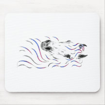 Colorful Arabian Horse Head Mouse Pad