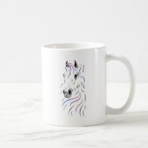 Colorful Arabian Horse Head Mug
