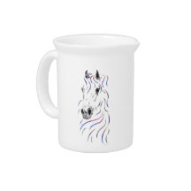 Colorful Arabian Horse Head Pitcher