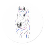 Colorful Arabian Horse Head Sticker