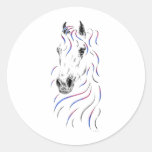 Colorful Arabian Horse Head Sticker