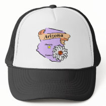 Colorful Arizona Map Gifts and Tees Trucker Hats