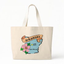 Colorful Arkansas Map Gifts and Tees Tote Bags