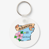 Colorful Arkansas Map Gifts and Tees keychains by GeographyTees Colorful Arkansas Map Gifts and Tees keychains