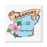 Colorful Arkansas Map Gifts and Tees Magnets