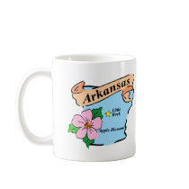 Colorful Arkansas Map Gifts and Tees Mugs