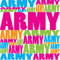 Colorful Army photo sculptures by busybees Colorful Army photo sculptures
