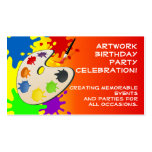 Colorful Art Palate Party Business Card Templates