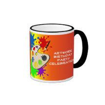 Colorful Art Palate Party Coffee Mugs