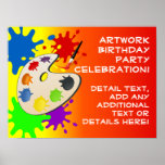 Colorful Art Palate Party Posters