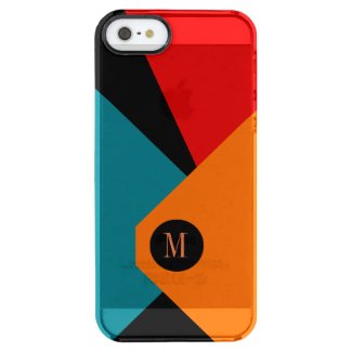 Colorful Asymmetrical Geometric Design Uncommon Clearly™ Deflector iPhone 5 Case