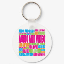 Colorful Audio and Video keychains