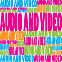 Colorful Audio and Video photo sculptures