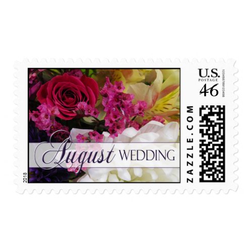 Colorful August Wedding Stamps stamp