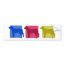 Colorful Australian Cattle Dog Silhouettes bumper stickers