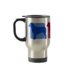 Colorful Australian Shepherd Silhouette Travel Mug