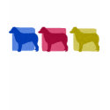 Colorful Australian Shepherd Silhouettes T-Shirt