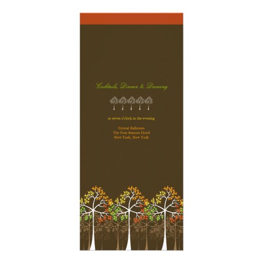 Colorful Autumn Fall Trees Woodland Wedding Invite
