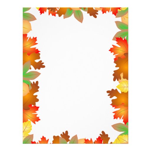 Colorful Autumn Leaves - Letter Paper Letterhead 