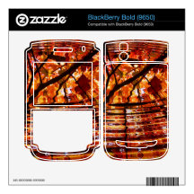 Colorful Autumn Leaves Reflected in Water BlackBerry Bold Decal