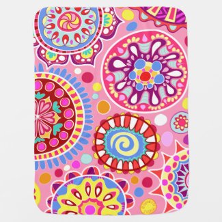 Colorful Baby Blanket - Whimsical Abstract Art