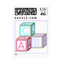 Colorful Baby Blocks Postage Stamp