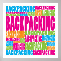 Colorful Backpacking Poster