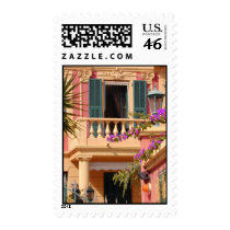 Colorful Balcony Stamp by DesignerGal Colorful Balcony Stamp