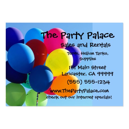 Colorful Balloons Business Cards