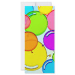 colorful balloons dancing in the air rack card template