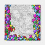 Colorful Balloons Frame Photo Template Magnet