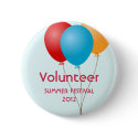Colorful balloons summer outdoor event custom button